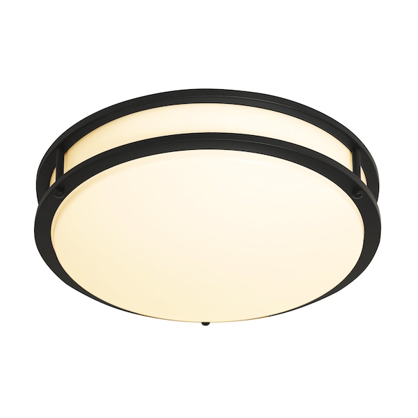 Designers Fountain 14 inch 1-Light Matte Black Selectable Dimmable LED Flush Mount EV1414C3C-43 - main